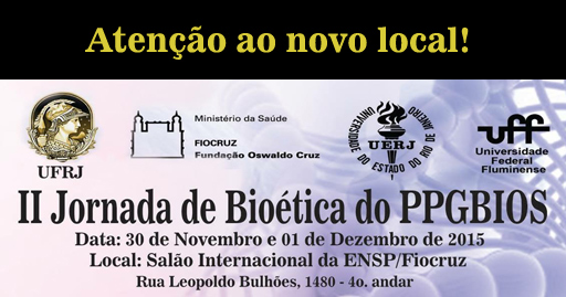 II Jornada de Bioética do PPGBIOS Conexão UFRJ