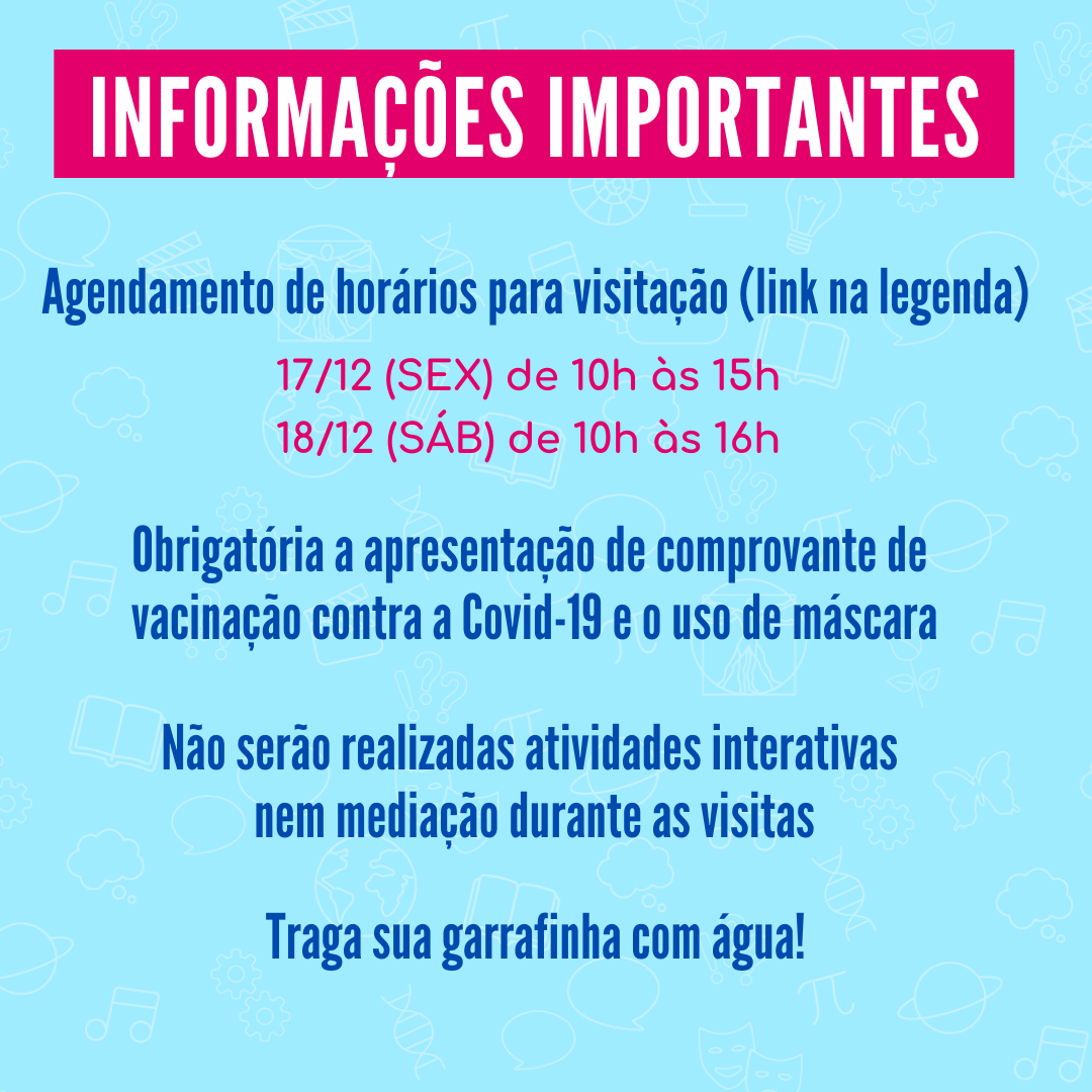 Agendamento e protocolos de segurança contra a covid-19 | Imagem: Casa da Ciência