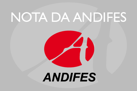 Logo da Andifes com o texto: Nota da Andifes
